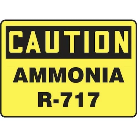 Accuform OSHA CAUTION SAFETY SIGN AMMONIA MCHL721VP MCHL721VP